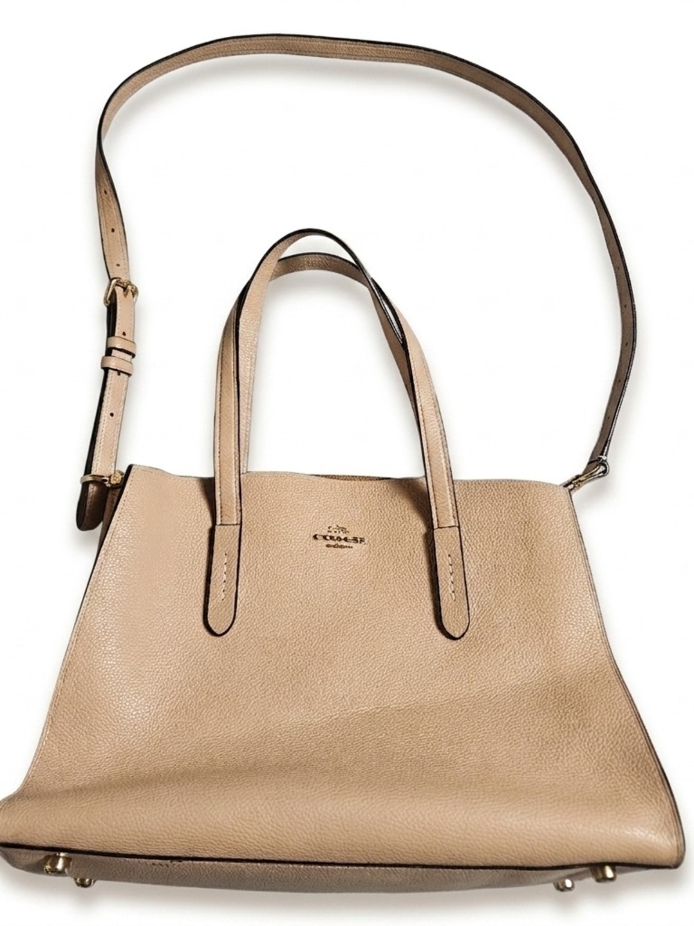 Coach Charlie Carryall Pink Pebble Leather Bag 25137
